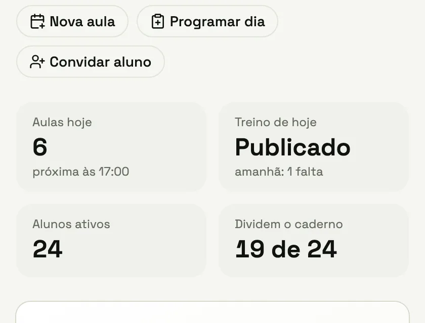 Painel da plataforma